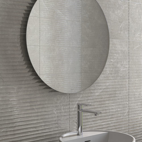 Specchio da bagno a muro - ORION - ZENON SMART SOLID SURFACE - contract / contemporaneo / rotondo