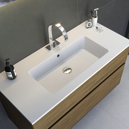 Lavabo da incasso - SOFIA - ZENON SMART SOLID SURFACE - in Solid Surface / antibatterico / finitura opaca