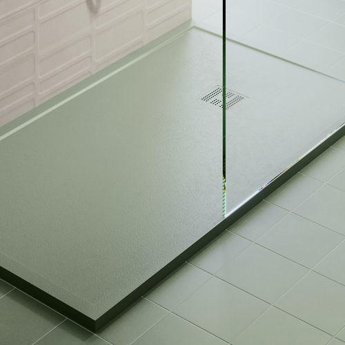 Piatto doccia rettangolare - FRAME - ZENON SMART SOLID SURFACE - da appoggio / in Solid Surface / antiscivolo