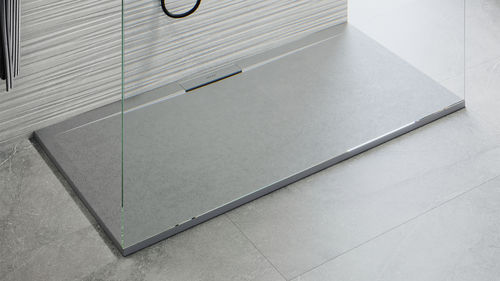 Piatto doccia rettangolare - SIDE - ZENON SMART SOLID SURFACE - da appoggio / in Solid Surface / antiscivolo