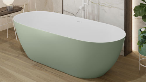 Vasca da bagno ovale - SANABRIA - ZENON SMART SOLID SURFACE - da appoggio / per ambiente abitativo / in Solid Surface