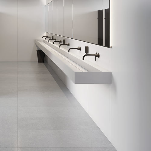 Lavabo sospeso - ANATOLIA PROJECT - ZENON SMART SOLID SURFACE - in Solid Surface / antibatterico / finitura opaca