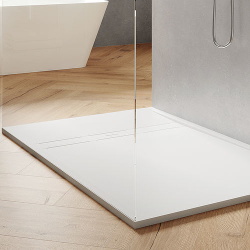 Piatto doccia rettangolare - NASSAU - ZENON SMART SOLID SURFACE - da appoggio / in Solid Surface / antiscivolo