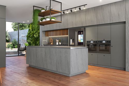 Pannello melaminico per arredamento - BASALTO RUST - Berneck - da costruzione / per cucina / per stanza da bagno