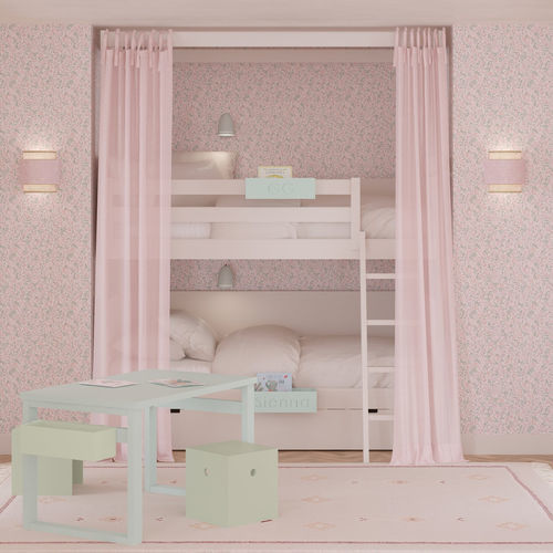 Letto a castello - Liso - Muba Design - a baldacchino / con letto estraibile / singolo
