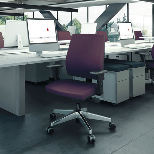 Sedia da ufficio contemporanea - Mais - Cavaletti S/a - da interno / in tessuto / in pelle