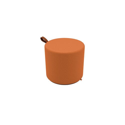 Pouf contemporaneo - Spin - Cavaletti S/a - in tessuto / in pelle / tondo