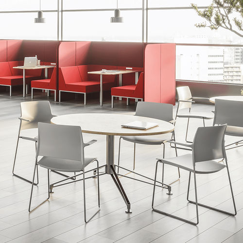 Sedia visitatore contemporanea - Go - Cavaletti S/a - da interno / in tessuto / in plastica