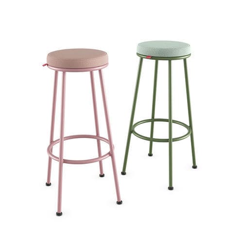 Sgabello da bar contemporaneo - Fun - Cavaletti S/a - in tessuto / con supporto in acciaio verniciato / con 4 gambe