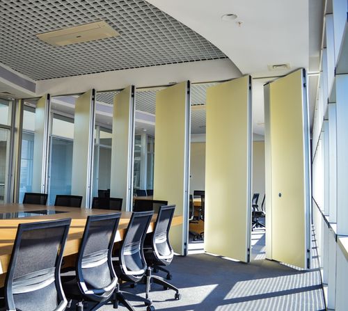 Parete scorrevole impilabile - ALNOWALL - ALN Office - Altinbölme Partition Wall - roto-traslante / pieghevole / a vetrina