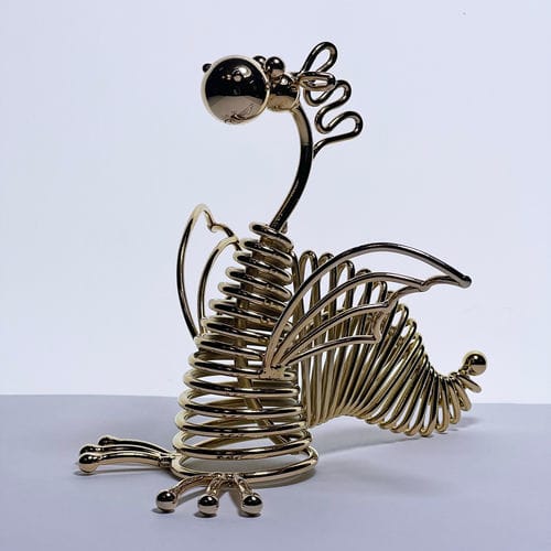Scultura in alluminio anodizzato - DRAGON - ARTBUZ creative workshop - in nichel / in acciaio / in oro