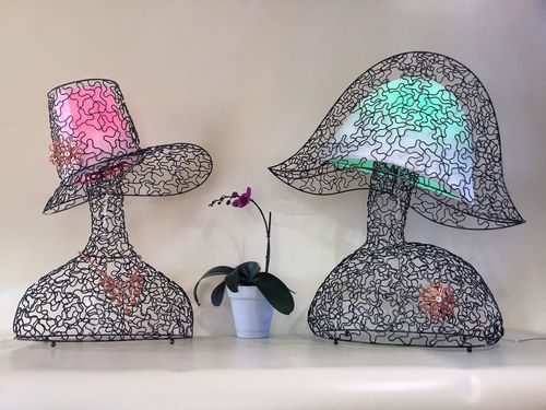 Luce LED - CAVALIER &amp; JOSEPHINE - ARTBUZ creative workshop - scultura / per fiera / in acciaio