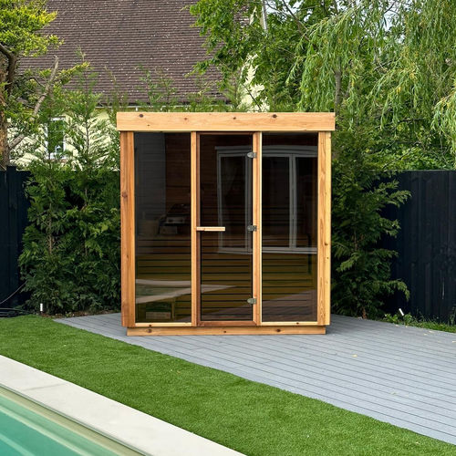 Sauna per uso residenziale - 7FTx6FT - Urban Cedar Hot Tubs and Saunas - in vetro / in cedro rosso / da esterno