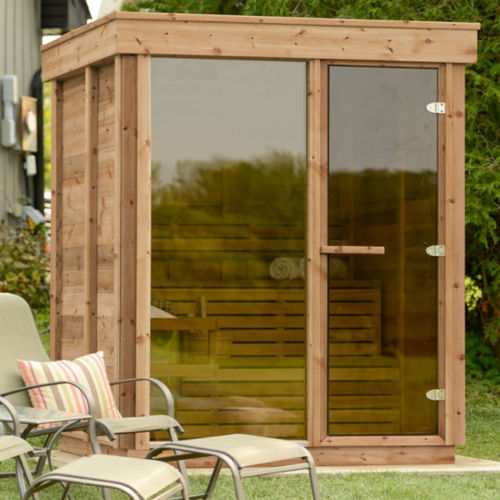 Sauna per uso residenziale - 6FTx6FT - Urban Cedar Hot Tubs and Saunas - in vetro / in cedro rosso / per esterni