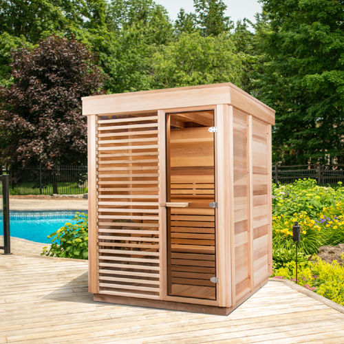 Sauna per uso residenziale - Compact 6FTx6FT - Urban Cedar Hot Tubs and Saunas - in vetro / in cedro rosso / per esterni