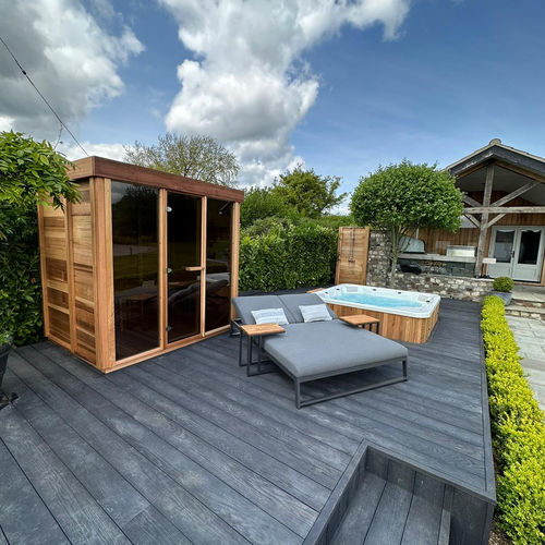 Sauna per uso residenziale - 7FTx6FT - Urban Cedar Hot Tubs and Saunas - in vetro / in cedro rosso / per esterni