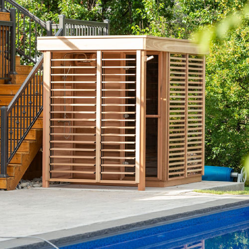 Sauna per uso residenziale - 9FTx6FT - Urban Cedar Hot Tubs and Saunas - in vetro / in cedro rosso / per esterni