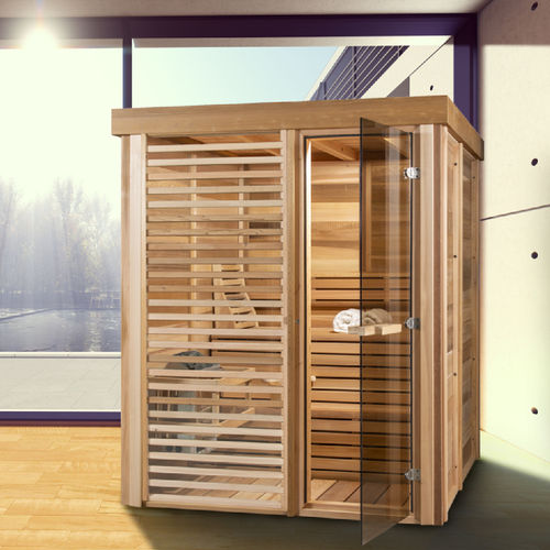 Sauna per uso residenziale - Compact 6FTx6FT - Urban Cedar Hot Tubs and Saunas - in vetro / in cedro rosso / da interno