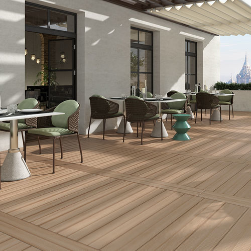 Listone per esterno in gres porcellanato - TIMBER  - Cinca - grigio / nero / sabbia
