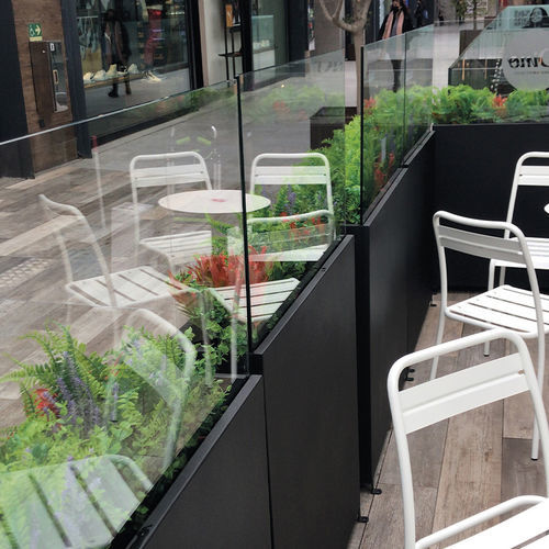 Separatore di spazi in metallo - SEPM100  - Conva - in vetro / per ristorante / per hotel