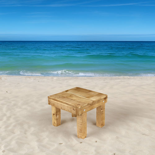 Tavolo d'appoggio contemporaneo - CHSL45 - Conva - in pino / con supporto in legno con vernice di protezione / quadrato
