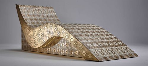 Banco di riposo per centro benessere - FLYING CARPET GOLD - SOLEUM GmbH - per sauna / in metallo / in microcemento