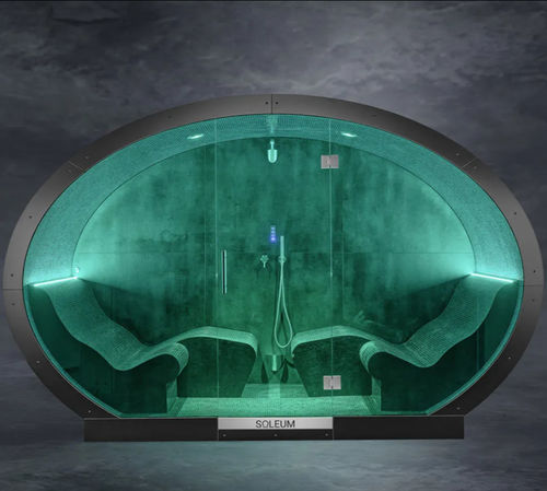 Bagno di vapore con doccia integrata - ELLIPSE - SOLEUM GmbH - da esterno / smart / con sale per haloterapia