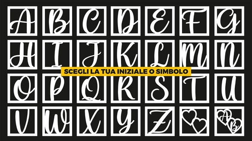 Pannello decorativo da parete - Quadro design Tramax Tuttavita Iniziali - Laserplanet - in metacrilato / per uso residenziale