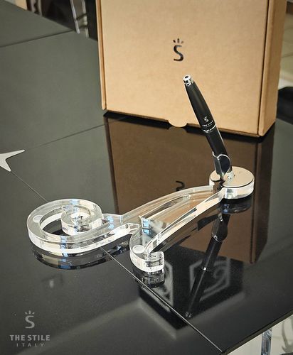 Organizzatore per ufficio in vetro acrilico - Arial - Laserplanet