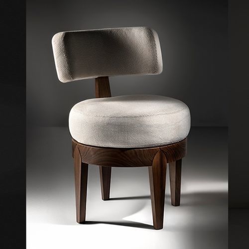 Sedia contemporanea - Giuditta - ANNIBALE COLOMBO - da interno / in tessuto / in noce