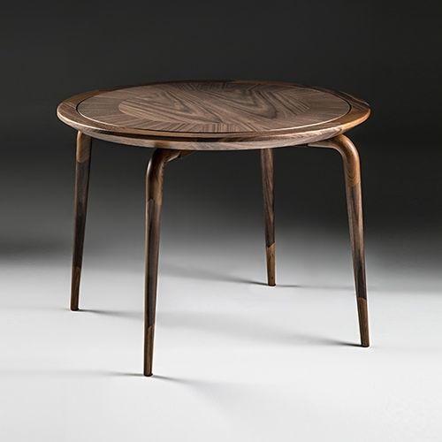 Tavolino basso contemporaneo - Rosetta - ANNIBALE COLOMBO - in noce / in teak / con supporto in teak