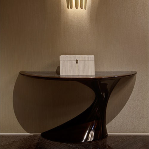 Consolle contemporanea - Z1570 - ANNIBALE COLOMBO - in legno massiccio / in marmo / con supporto in legno massiccio