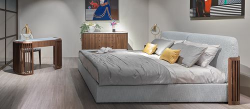 Letto matrimoniale - Donatello - ANNIBALE COLOMBO - contemporaneo / imbottito / con testiera