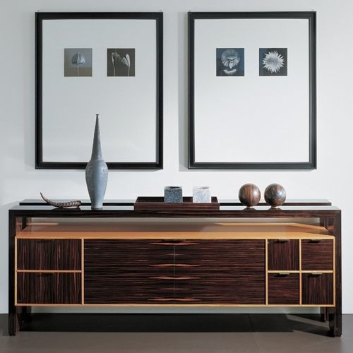 Credenza contemporanea - D1303 - ANNIBALE COLOMBO - in ciliegio / in ebano di macassar / con cassetti