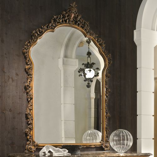 Specchio a muro - P4029 - ANNIBALE COLOMBO - in stile / in bronzo / in legno