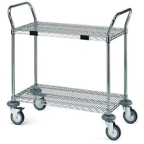 Carrello di servizio - UC20406 - QUATRO S.R.L. - contract / personalizzabile / in acciaio cromato