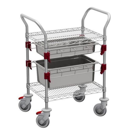 Carrello per vassoi gastronorm - MISO530M - QUATRO S.R.L. - per cucina professionale / in acciaio inossidabile / in acciaio cromato
