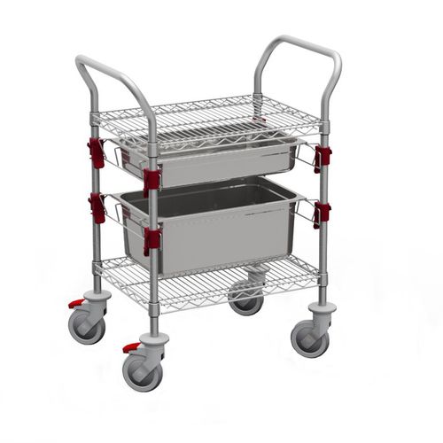 Carrello per vassoi gastronorm - MISO325M - QUATRO S.R.L. - contract / per cucina professionale / in acciaio inossidabile