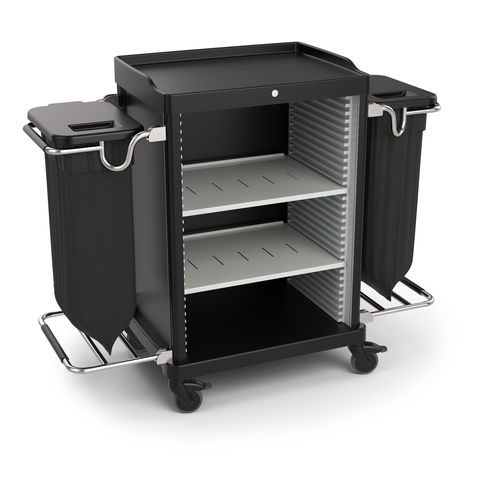 Carrello di pulizia - 4ESSENTIAL-V5 - QUATRO S.R.L. - per hotel / personalizzabile / su misura