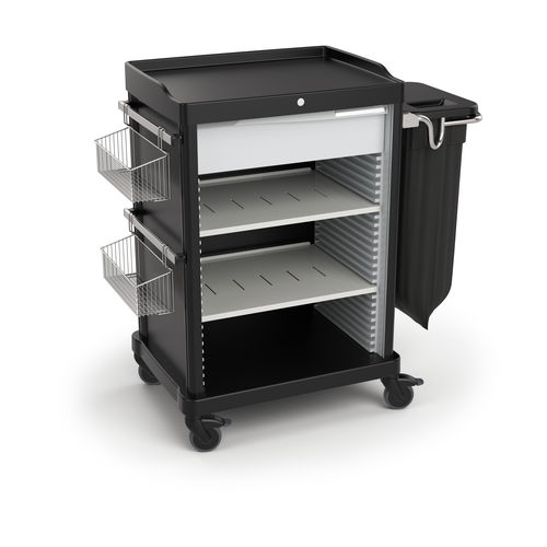 Carrello di pulizia - 4ESSENTIAL-V8 - QUATRO S.R.L. - per hotel / personalizzabile / su misura
