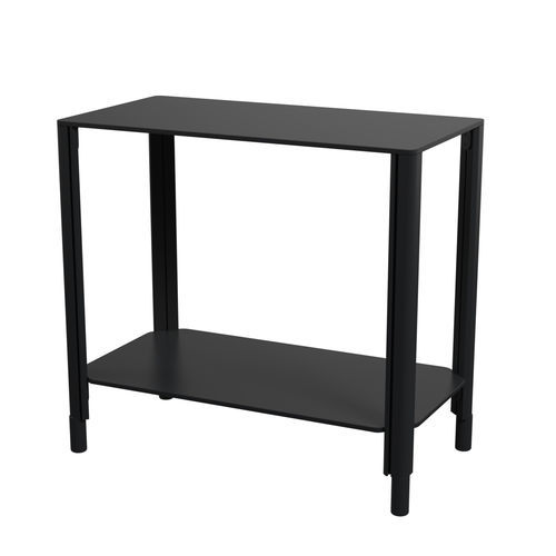 Tavolo d'appoggio design minimalista - DMB-77X81H77-0PR-PED - QUATRO S.R.L. - in alluminio / in HPL / con supporto in alluminio
