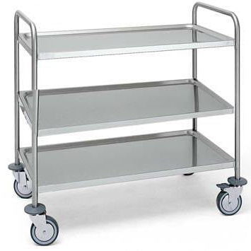 Carrello di servizio - AGMA ARREDO INOX PROFESSIONALE SRL A SOCIO UNICO - per struttura sanitaria / in acciaio inossidabile