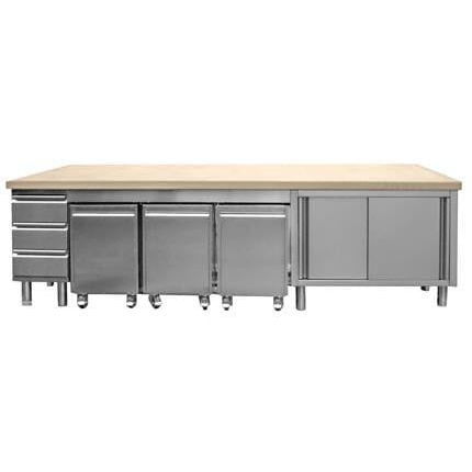 Piano di lavoro in legno - AGMA ARREDO INOX PROFESSIONALE SRL A SOCIO UNICO - in granito / in acciaio inossidabile / contract