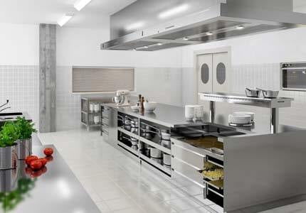 Cucina contemporanea - H2 - AGMA ARREDO INOX PROFESSIONALE SRL A SOCIO UNICO - in acciaio inossidabile / di misura media / di gamma superiore