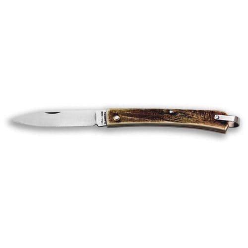Coltello tascabile con manico in corno - Ghiandina Ring - COLTELLERIE BERTI - con lama in acciaio inossidabile