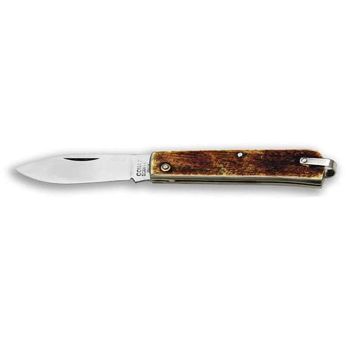 Coltello tascabile con manico in corno - Caccia - COLTELLERIE BERTI - con lama in acciaio inossidabile