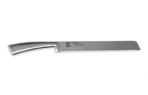 Coltello da pane con manico in metallo - 6202  - COLTELLERIE BERTI - con lama in acciaio inossidabile