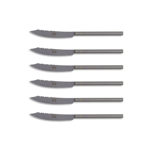 Coltello da tavolo con manico in metallo - 7800 - COLTELLERIE BERTI - con lama in acciaio inossidabile