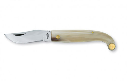 Coltello tascabile con manico in corno - Bersagliere - COLTELLERIE BERTI - con lama in acciaio inossidabile