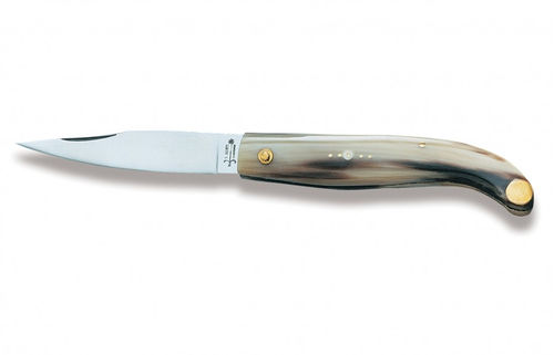 Coltello tascabile con manico in corno - Calabrese - COLTELLERIE BERTI - con lama in acciaio inossidabile